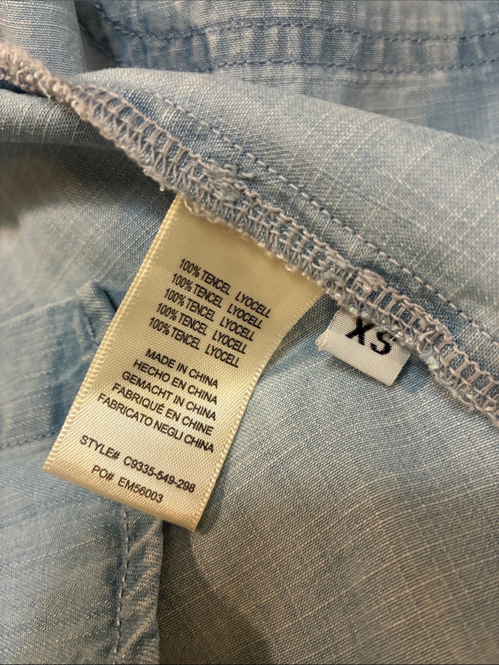 Cloth & stone -Light Blue Button-Down Shirt Size XS - Picture 6 of 7